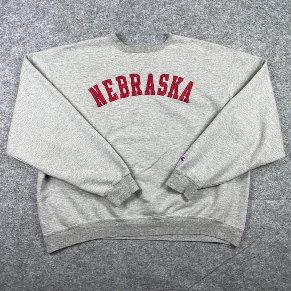 Champion Other - Vintage Nebraska Cornhuskers Sweatshirt Mens XL Gray Champion Authentic Athletic